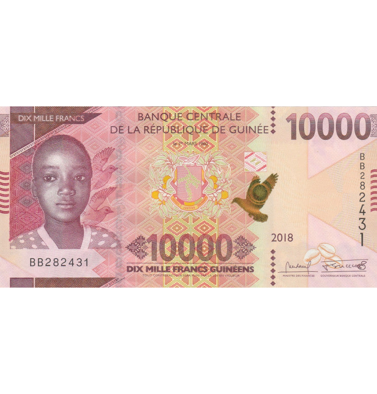 Guinea 10.000 Francos 2018 Pick Nuevo